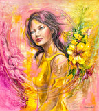 Reprodukce originálního obrazu ''Žena ve znamení Býka'' 50x60cm