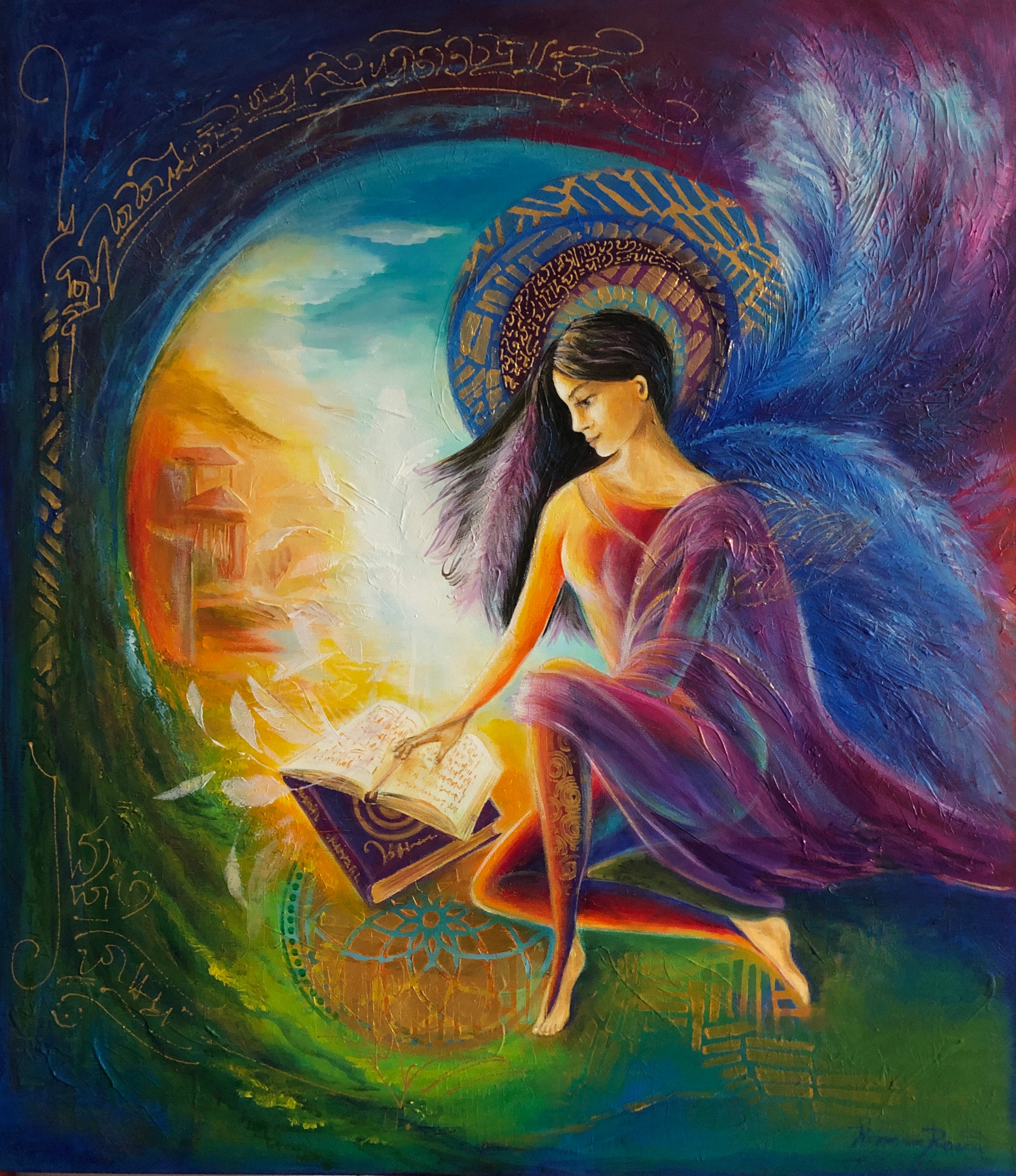 Originální obraz na míru ''Skrytá Šamanka'' 80x90cm