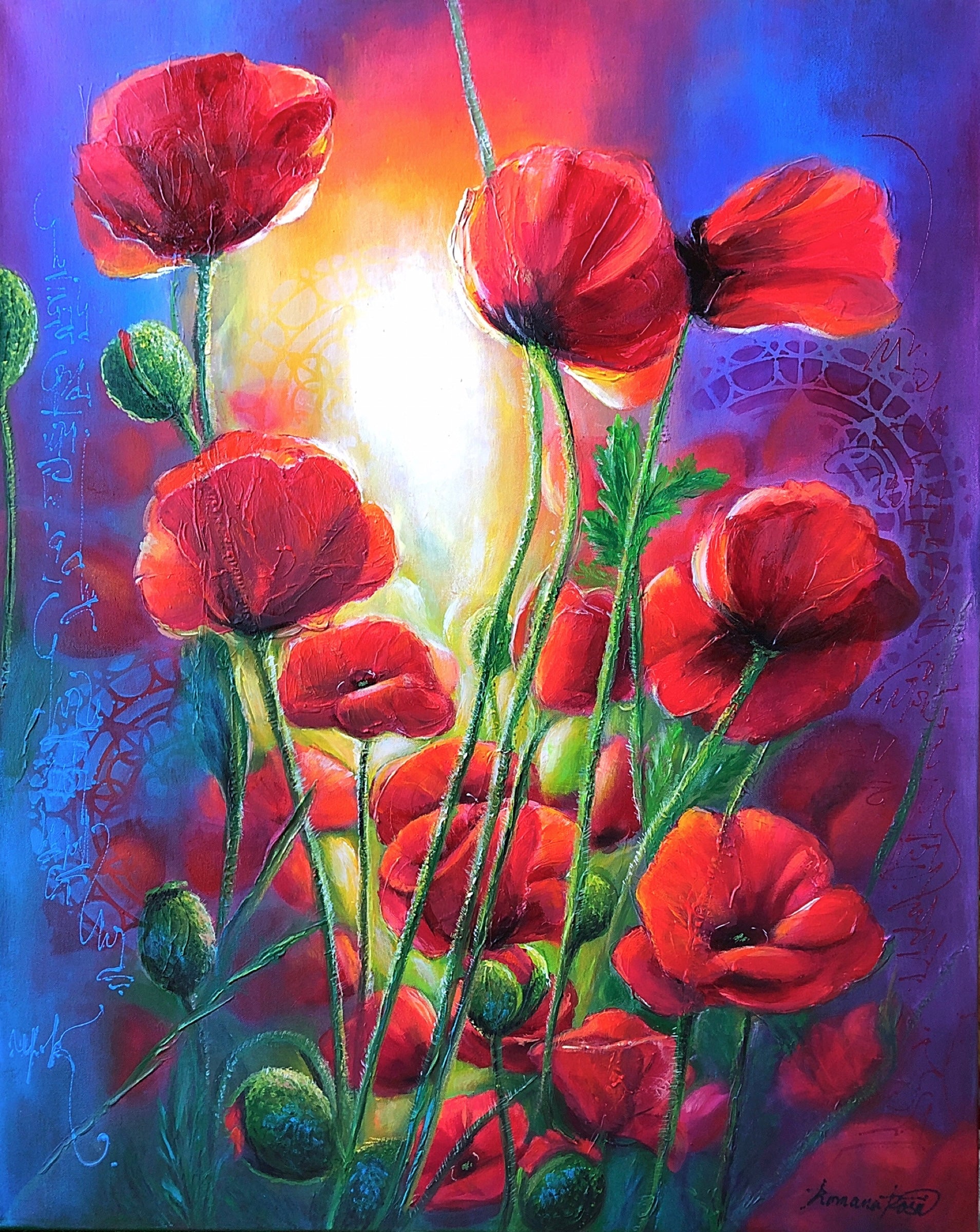 Ručně malovaný obraz na zakázku - Blízkost - 70x90cm