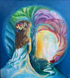 Originální ručně malovaný obraz ''Poznám sebe'' 80x90cm