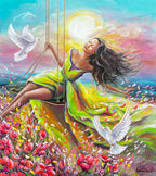 Originální obraz Duše na zakázku pro Jitku - 80x90cm