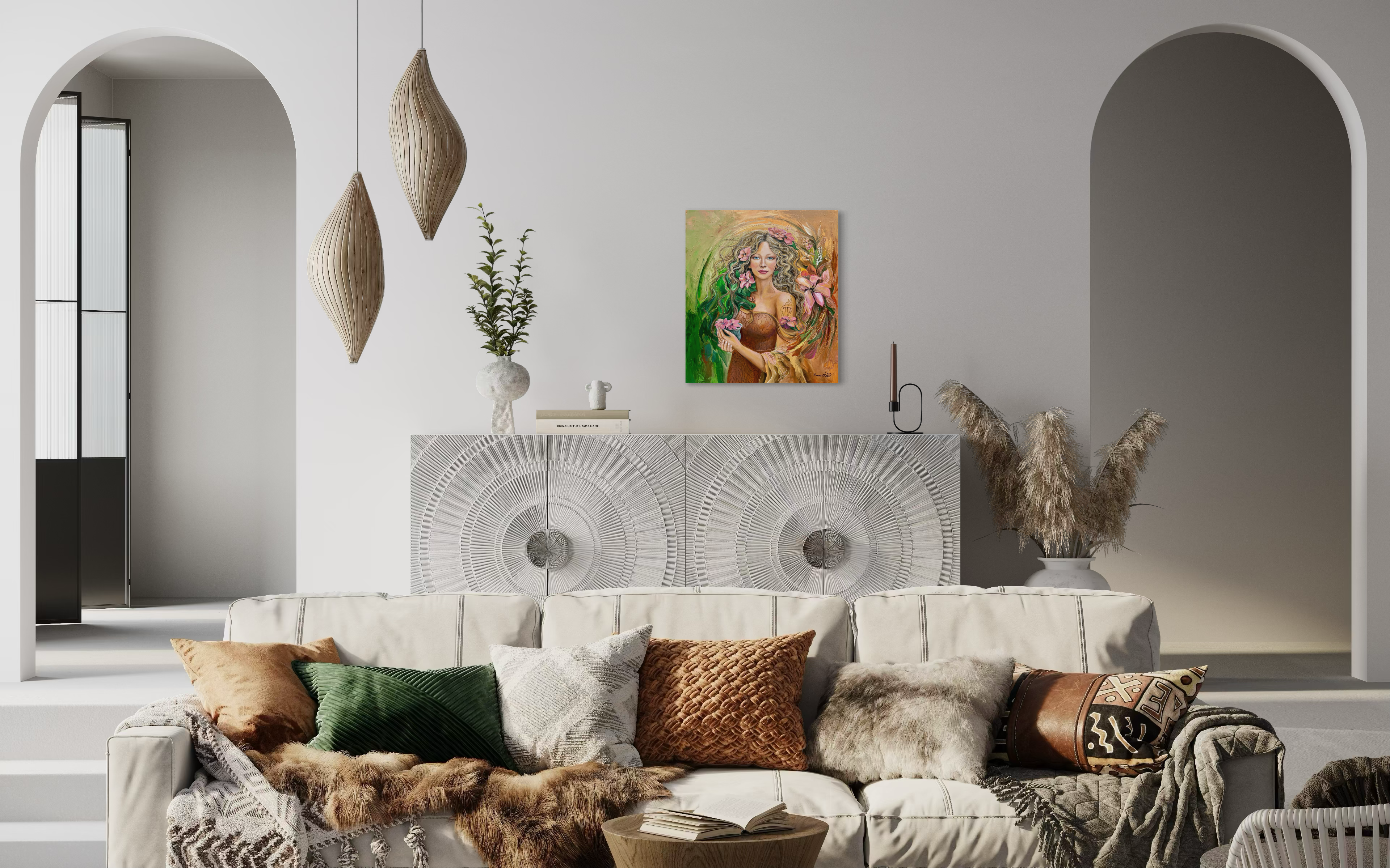 Reprodukce originálního obrazu - Žena ve znamení Panny - 50x60cm