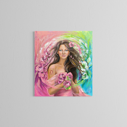 Reprodukce originálního obrazu ''Žena ve znamení Váhy'' 50x60cm