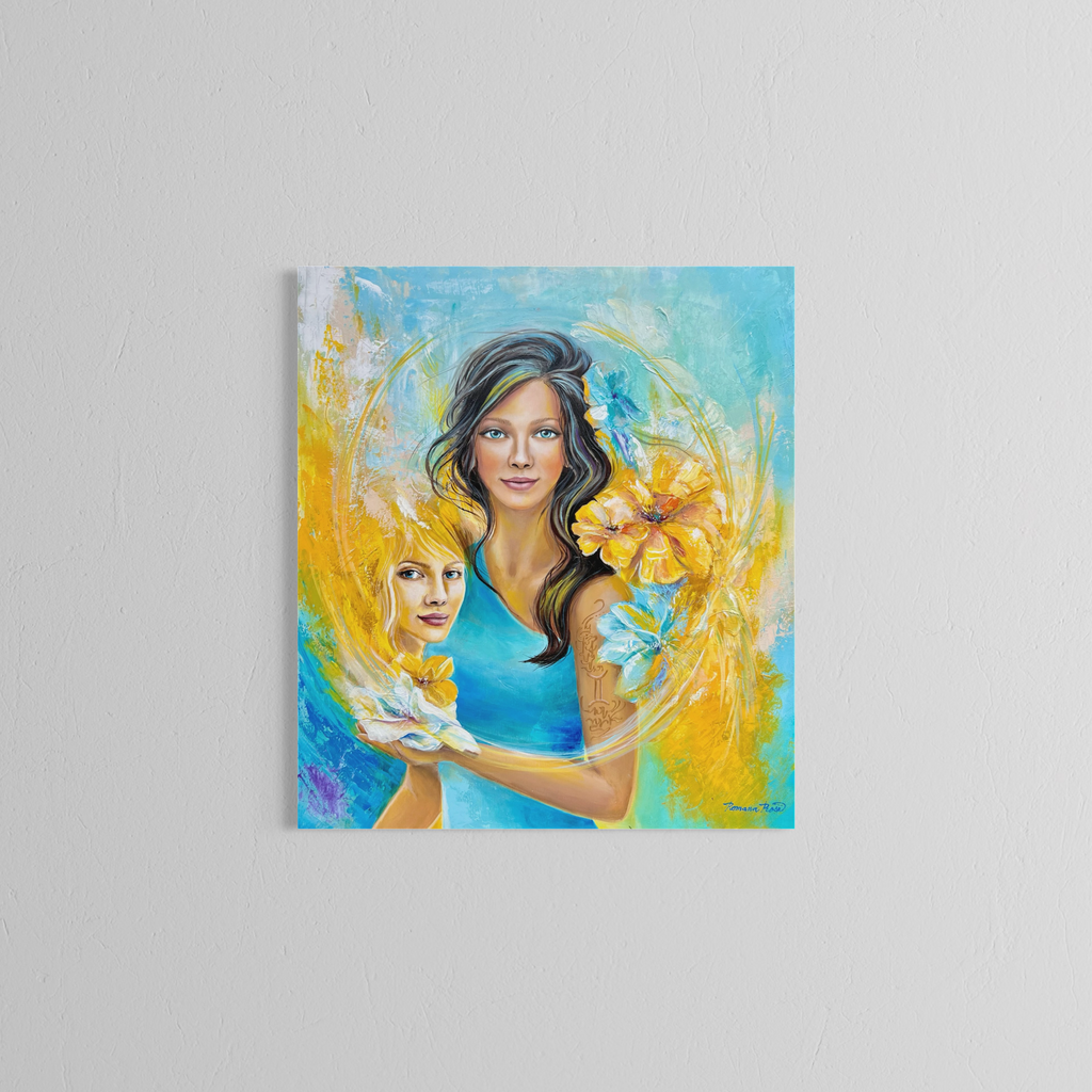 Reprodukce originálního obrazu ''Žena ve znamení Blíženci'' 50x60cm