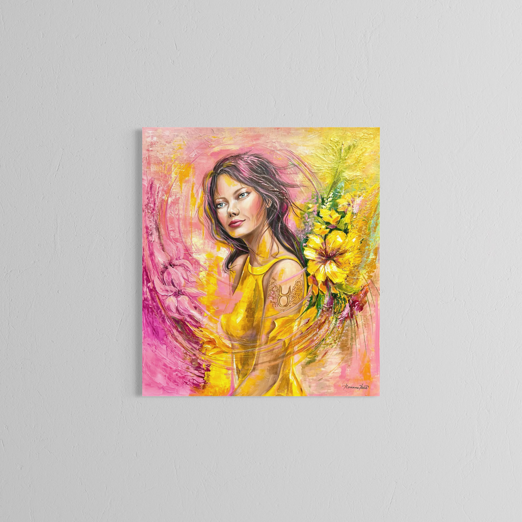 Reprodukce originálního obrazu ''Žena ve znamení Býka'' 50x60cm