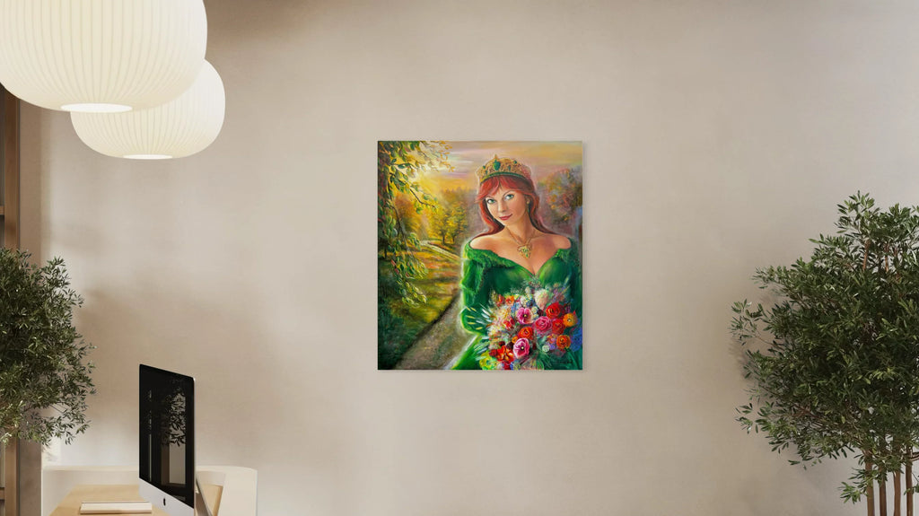 Ručně malovaný originální obraz Lesní Královna 80x90 cm