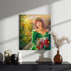 Ručně malovaný originální obraz Lesní Královna 80x90 cm