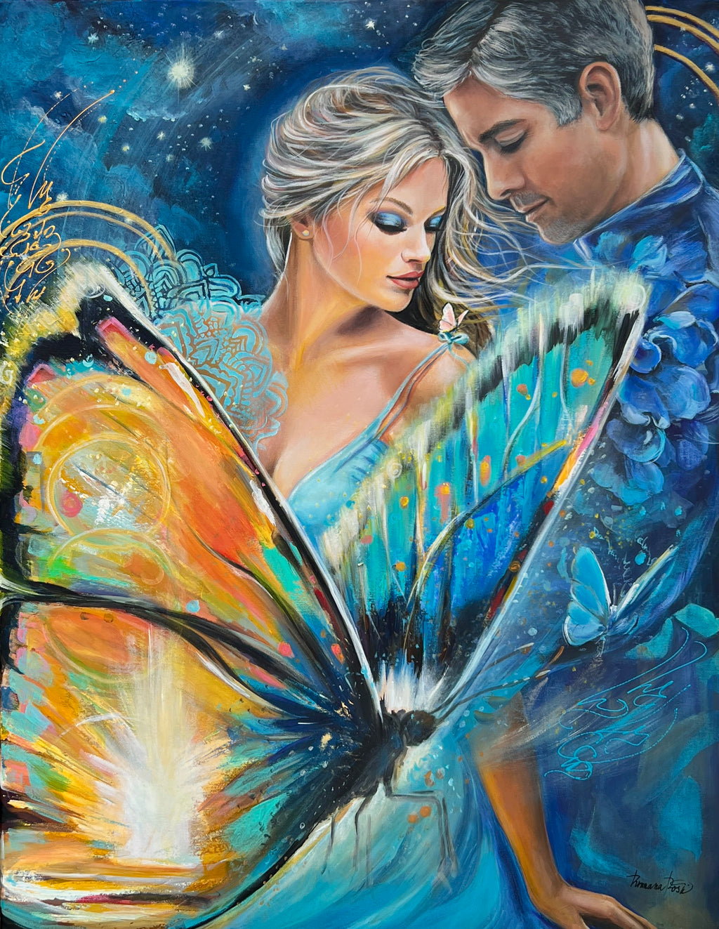 Originální obraz - Jsme pod stejnou hvězdou - 70x90 cm
