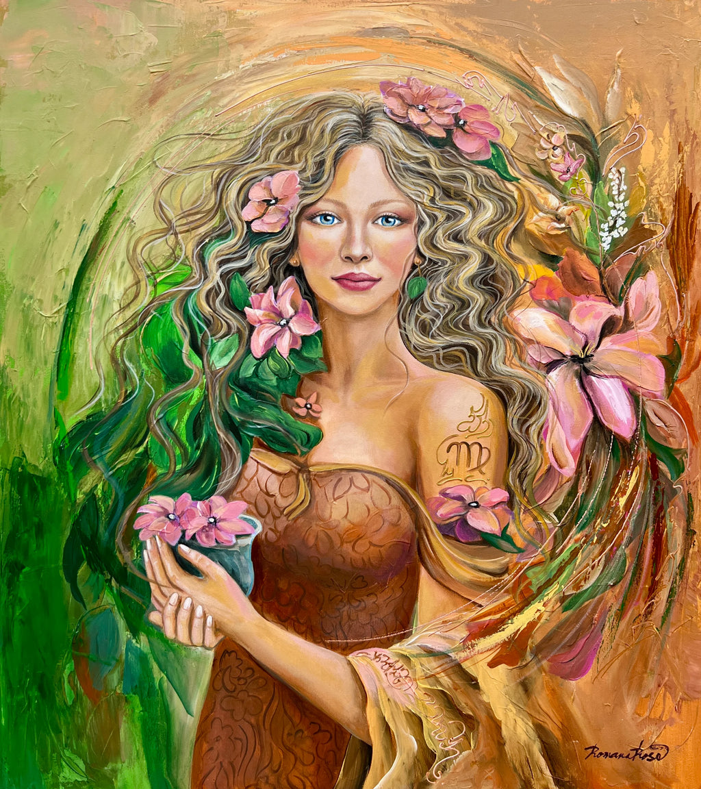 Reprodukce originálního obrazu - Žena ve znamení Panny - 50x60cm