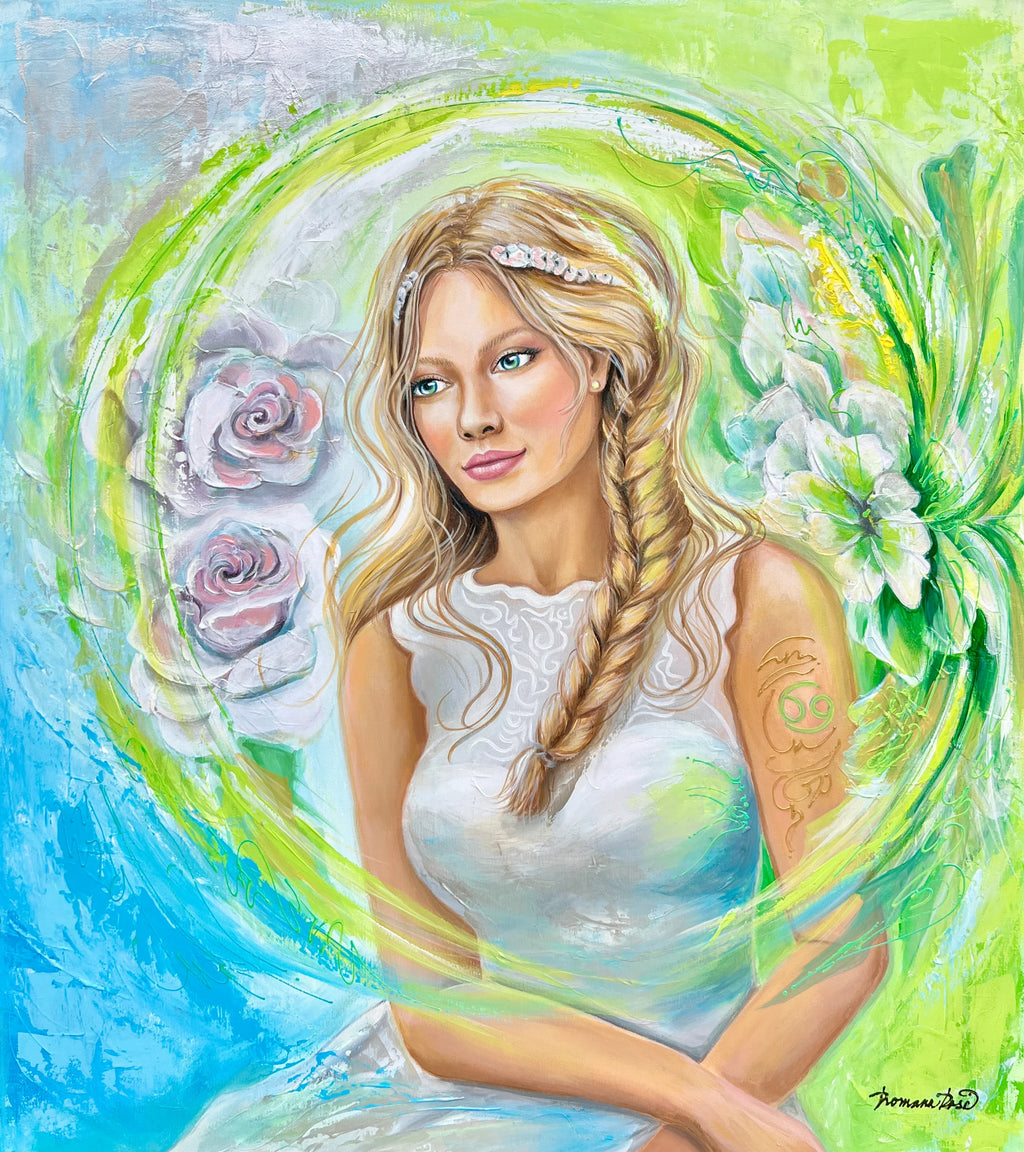 Reprodukce originálního obrazu ''Žena ve znamení Raka'' 50x60cm