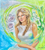 Reprodukce originálního obrazu ''Žena ve znamení Raka'' 50x60cm