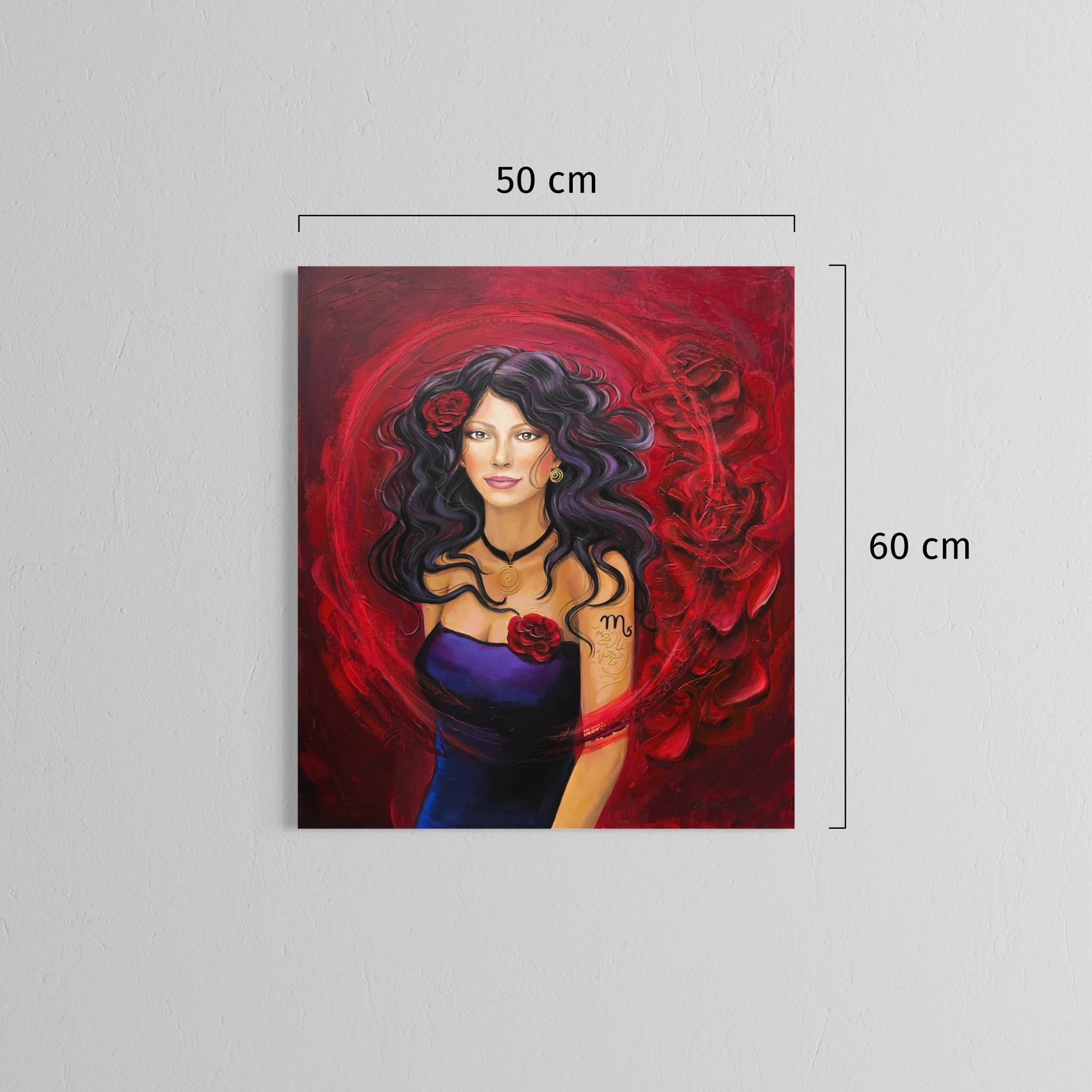 Reprodukce originálního obrazu - Žena ve znamení Štíra - 50x60cm