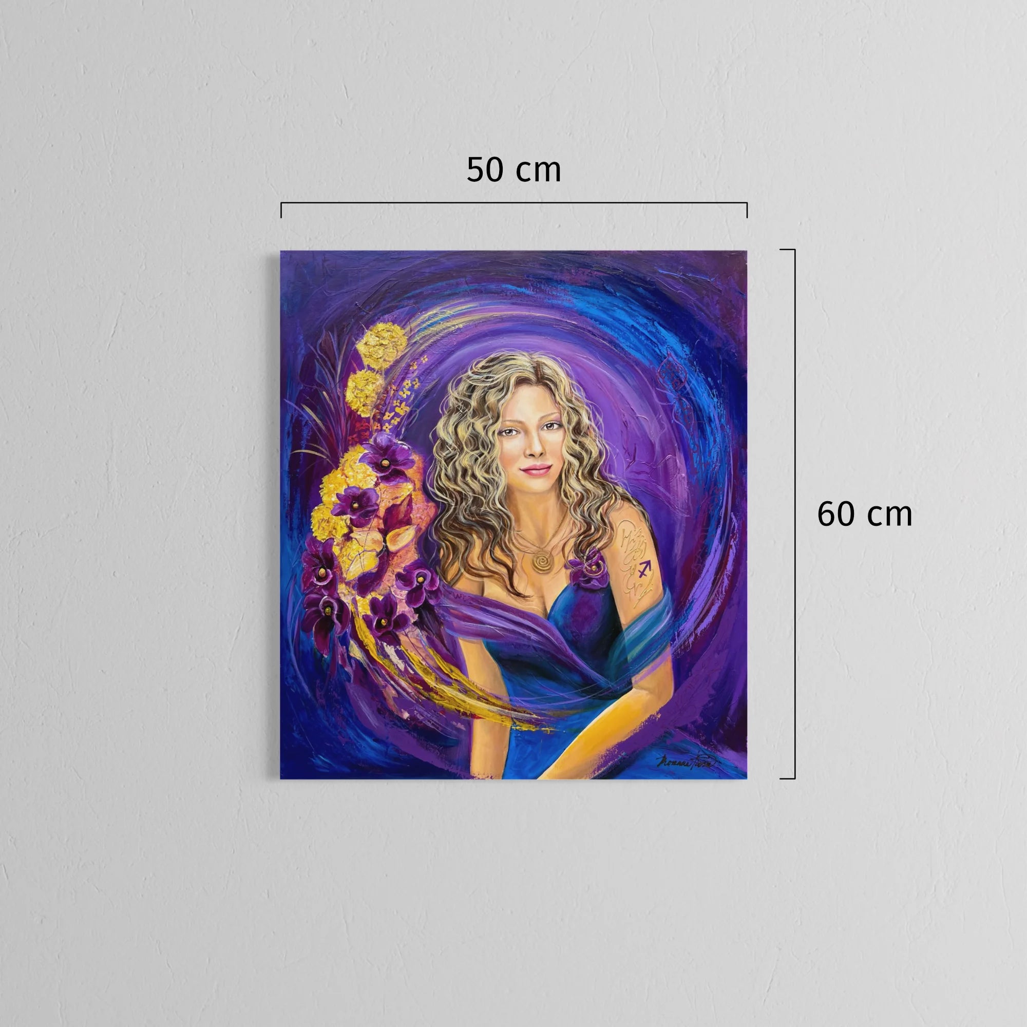 Reprodukce originálního obrazu - Žena ve znamení Střelce - 50x60cm