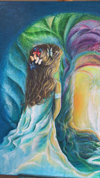 Originální ručně malovaný obraz ''Poznám sebe'' 80x90cm