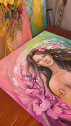 Reprodukce originálního obrazu ''Žena ve znamení Váhy'' 50x60cm